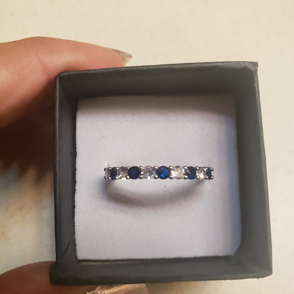 Saphire Wedding Band